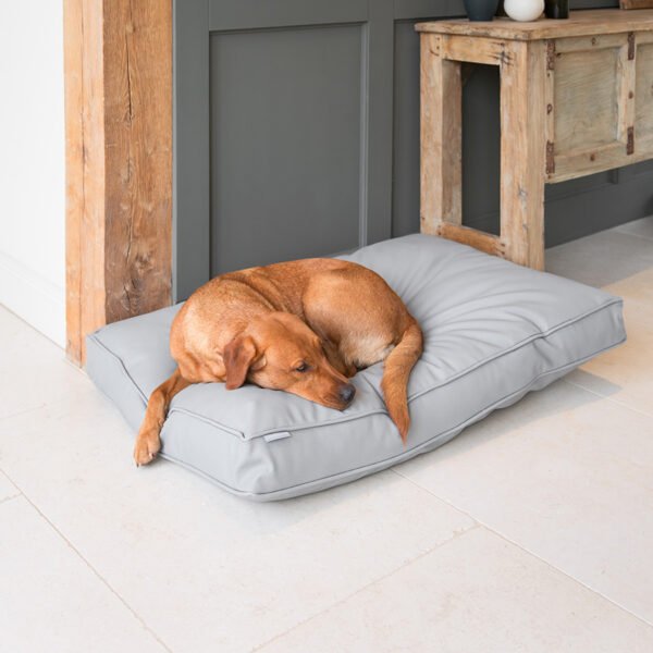 Rhino Leather Cushion Dog Bed Granite - Image 2